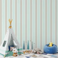 modern simple blue pink stripes non woven wallpaper for kids boys girls bedroom living room wall paper home decor 10m roll