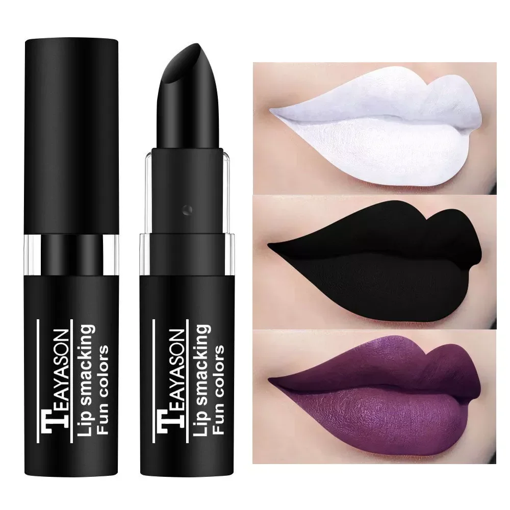 

Waterproof Velvet Matte Lipstick Long Lasting Pigment Nude Black Lipstick Luxury Halloween Party Lips Makeup Cosmetics