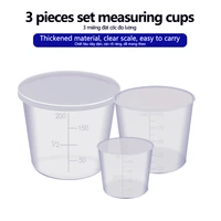 3pcslot 1509040ml plastic measuring cups with cover fishing bait measuring cup fresh water fishing measure tackle accessories