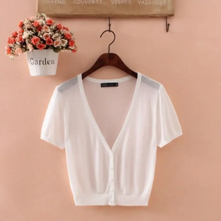 

New Summer Button Shirts for Women Breathable Short Sleeve Sunscreen Casual Office Lady Solid Blouse Female Loose Chic Tops P301