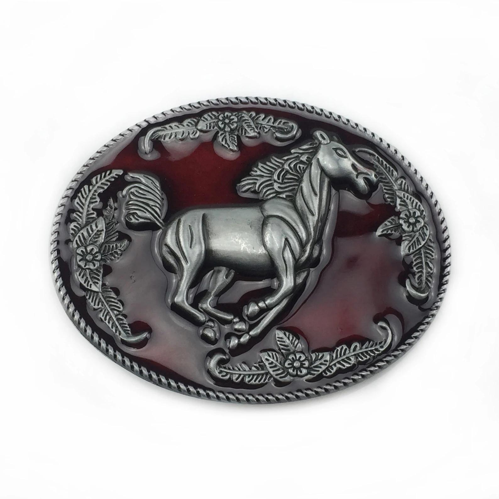 Винтажная пряжка для ремня WesBuck с красной лошадью, самодельные аксессуары для ремня ручной работы, пояс «сделай сам» в Западном ковбойском стиле, рок