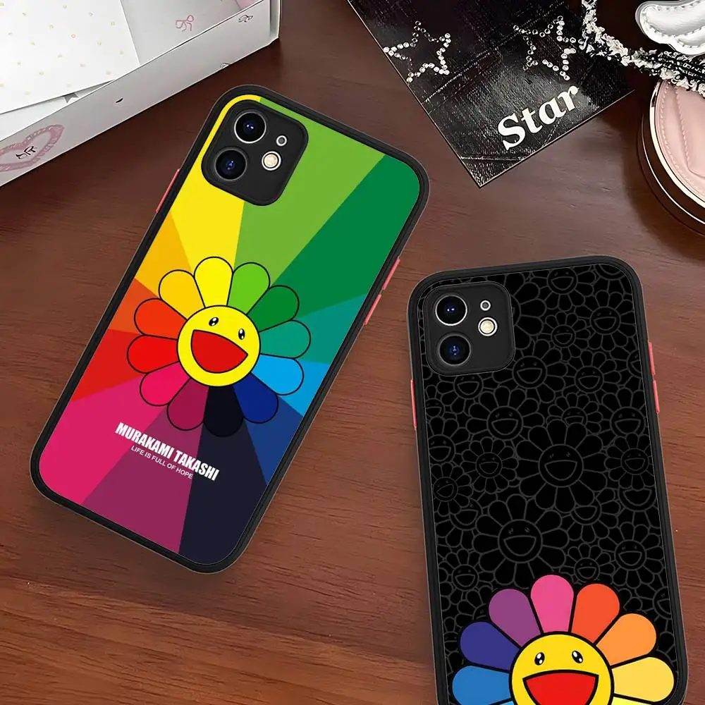 Японский художественный чехол для телефона M-Murakami T-Takash для iPhone 16 15 14 11 12 13 Pro Max Plus 12 XS Max, матовая задняя крышка (art.: 3920dc692b35b) - 3920dc692b35b