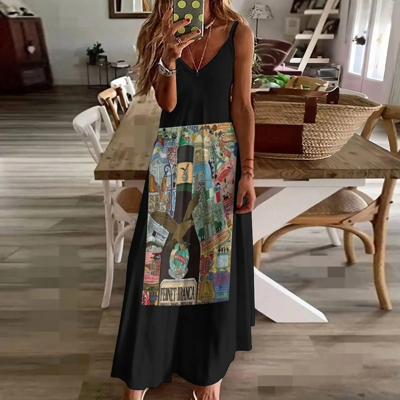 Branca branca Платье без рукавов Женское длинное платье Бандажное