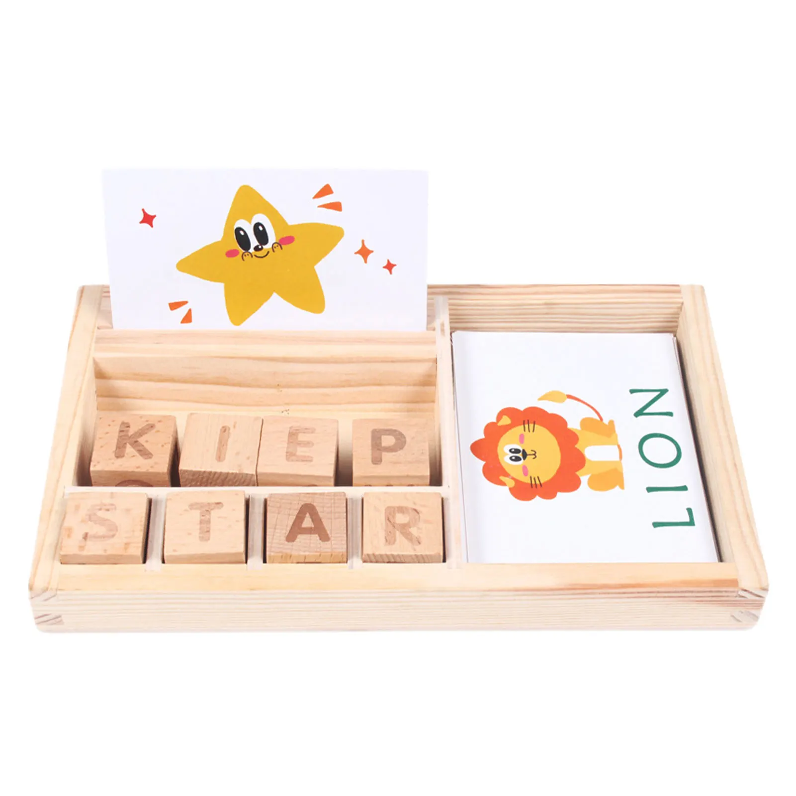 

Matching Letter Game Spell Word Game Wooden Toys Wooden Letters Flash Cards ABC Alphabet Recognition Game Preschool Educational