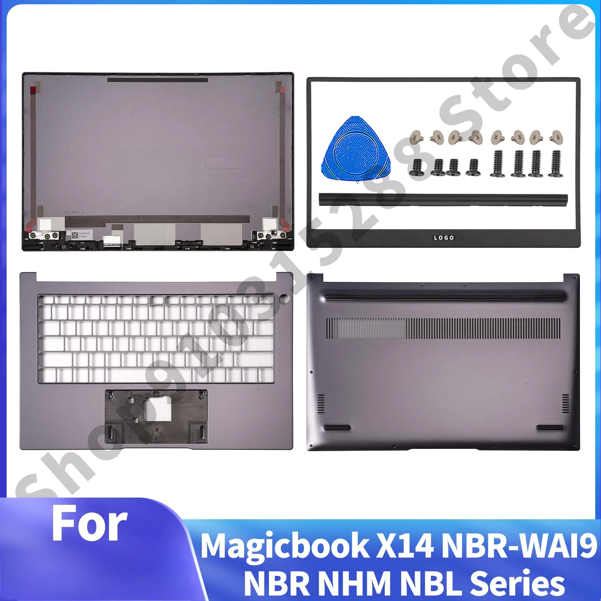 Новые детали для Honor Magicbook X14 NBR-WAI9 NBR NHM NBL серая задняя крышка ЖК-дисплея/передняя