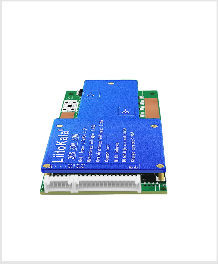LIitoKala 20S-60V50A-BMS LiF4PO4 Плата защиты аккумулятора BMS с балансом 64 В литий-железо-фосфат