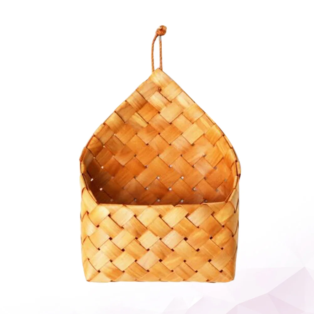 

Wall Rattan Storage Basket Hanging Organiser Bin Container Entryway Key Holder Sundries Storage Box For Home Office Bedroom