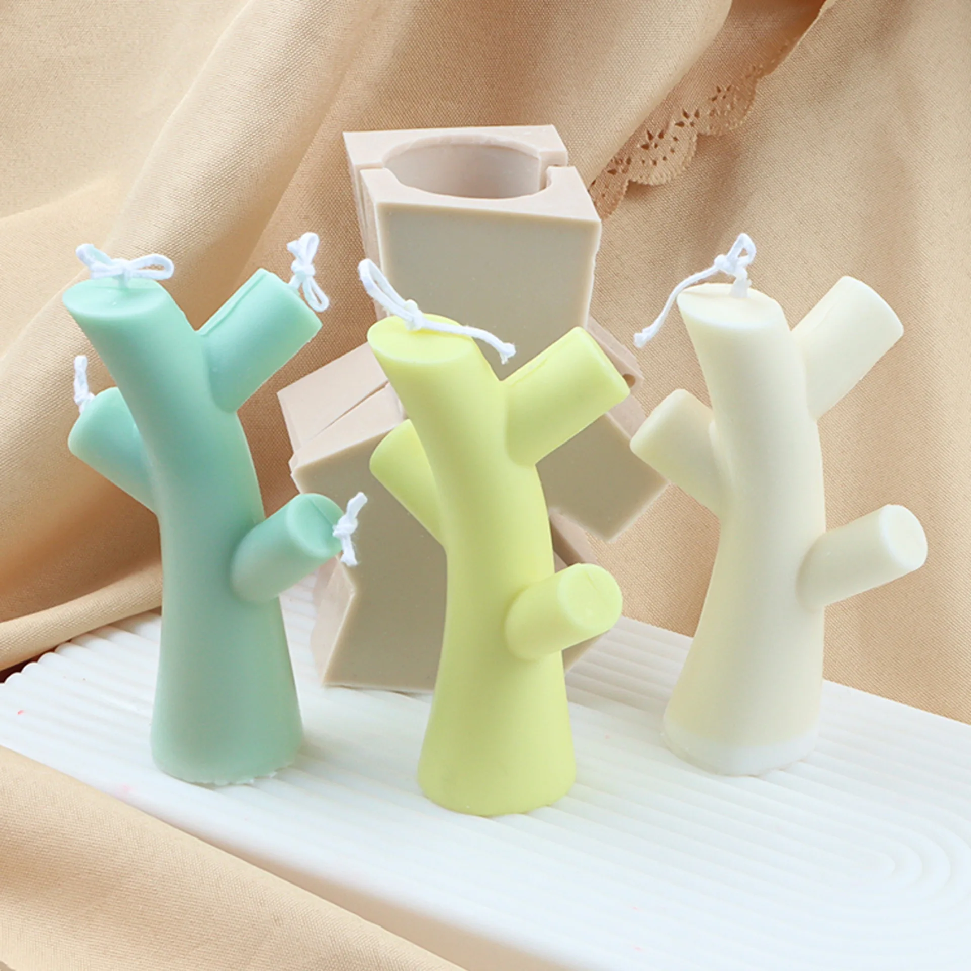 

Trunk candle silicone mold branch candle silicone mold cake chocolate silicone mold branch soap mold Jewelry hanger resin mold