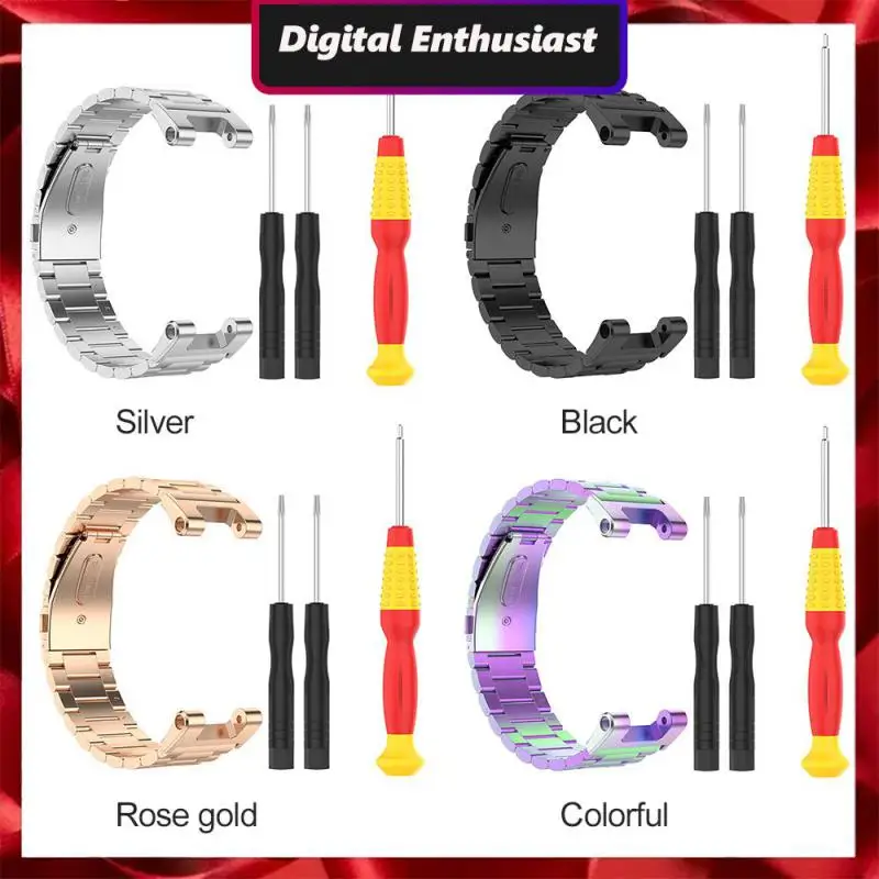 

Stylish Wristband Smooth Elegant And Luxurious Design Watch Clasp Bracelet 100.00g Wrist Strap For Amazfit T-Rex With Tool 197mm