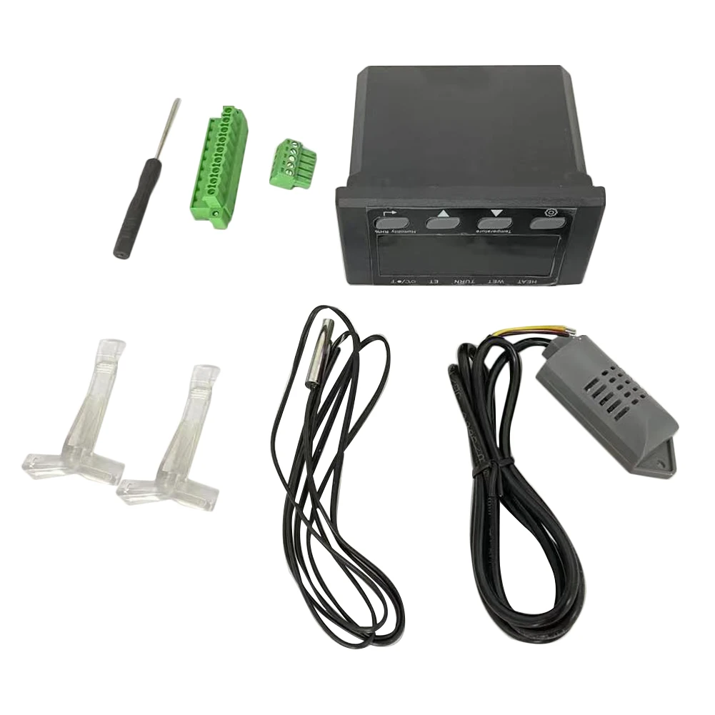 

Heating With Probe 2 Modes Digital Temperature Controller LED Display Hatching Adjustable Humidity Terrarium Regulator