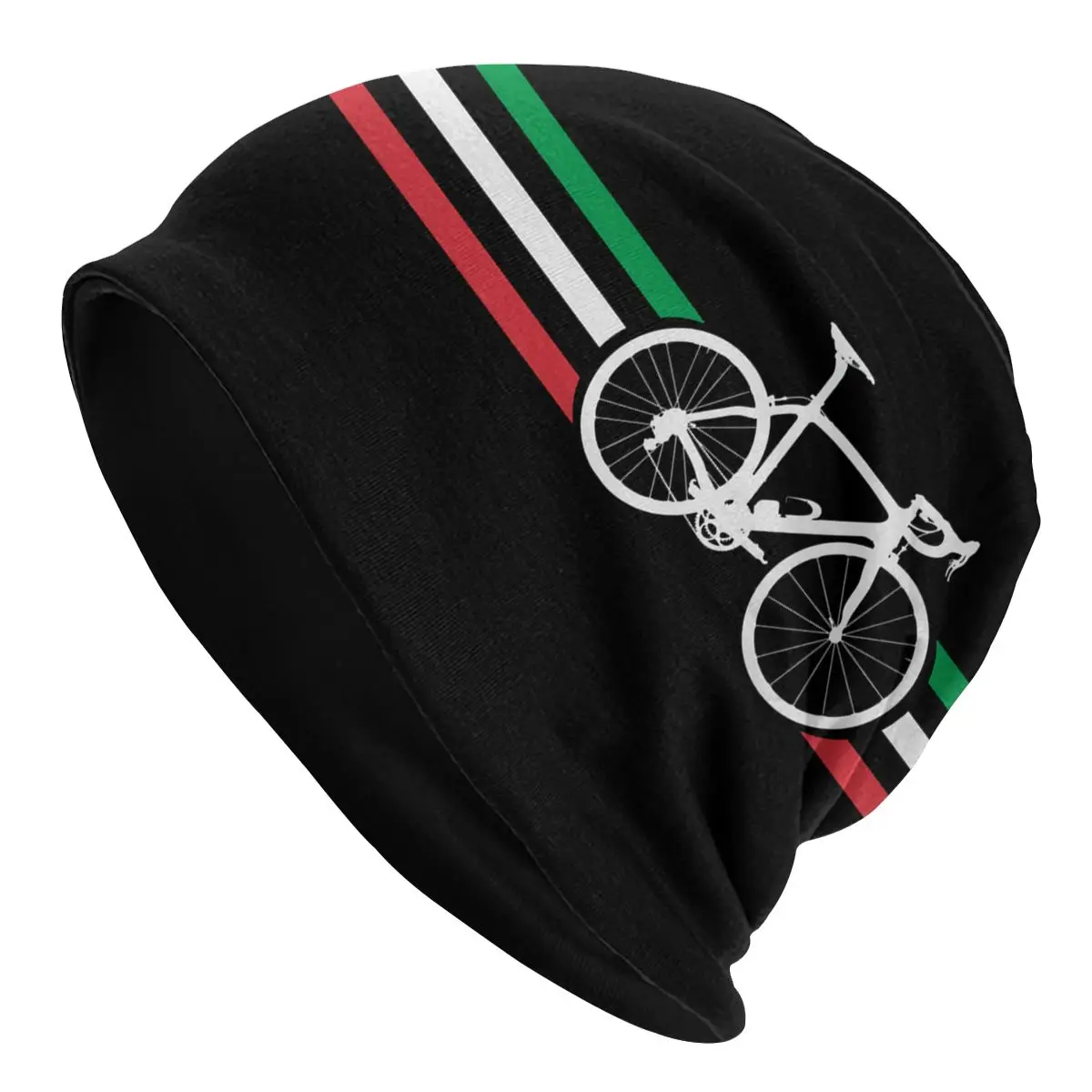 

Bike Stripes Italian National Road Race V2 Beanies Cap Unisex Bonnet Winter Knitted Hat Adult Italian Bicycle Beanie Hat Ski Cap