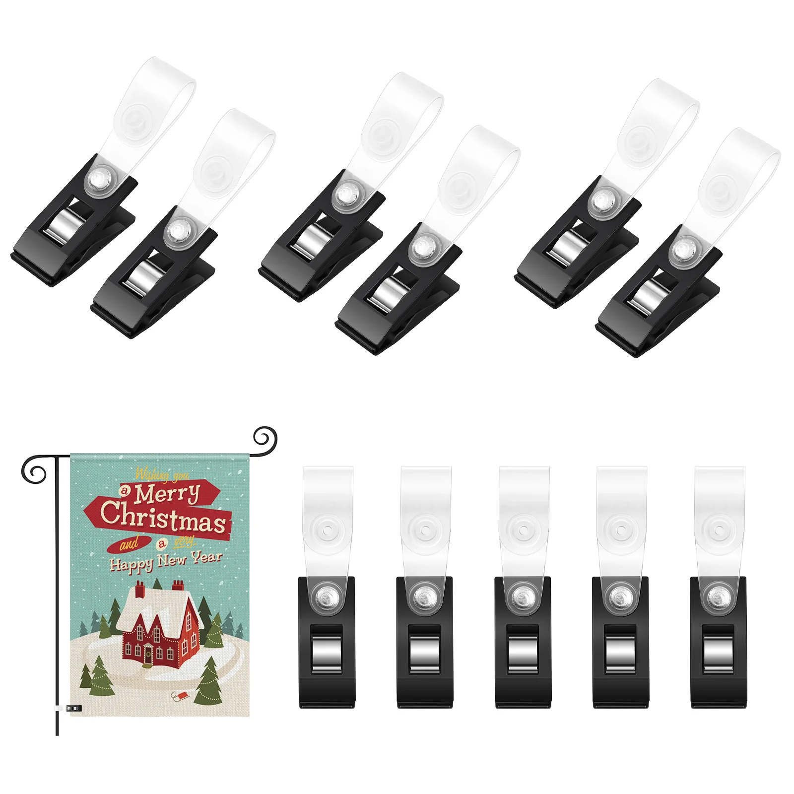 20 шт. зажим для садового флага пробка вечеринки грузила зажимы флажка держатель