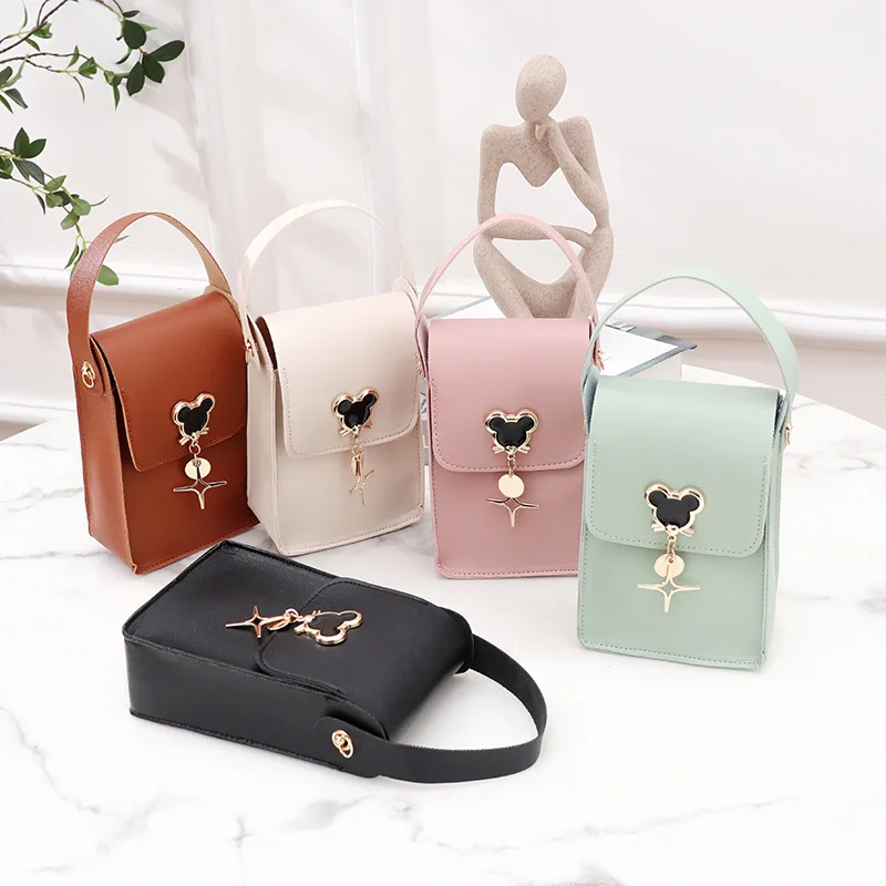 

Mobile Phone Bag Premium Sense Women Shoulder Bag Cute Pendant Crossbody Backpack Student Storage Bags Luxury Designer Handbag