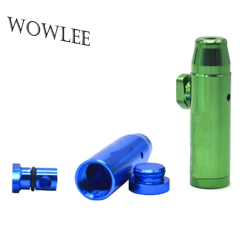

1pc 16mmx47mm Plastic/ 19mmx53mm Metal Snuff Dispenser Bullet Rocket Snorter Sunff Sniffer Smoking Pipe Smoke Accesoires