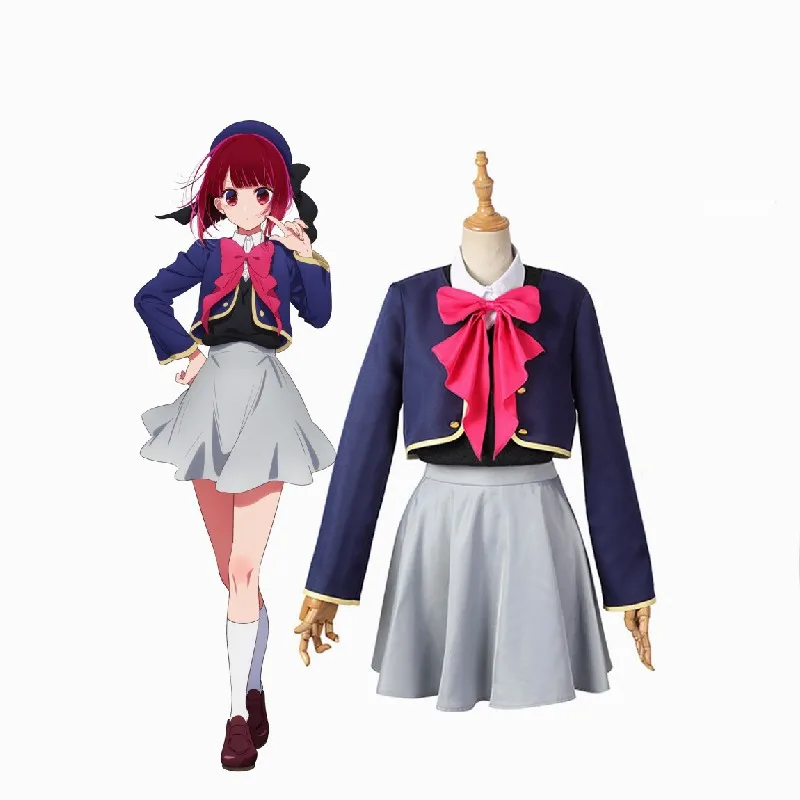

Cosplay Anime Girl Oshi No Ko Kana Arima Costume Jacket Skirts High School Uniform Outfit B-Komachi Aqua Ruby Halloween Dress Up