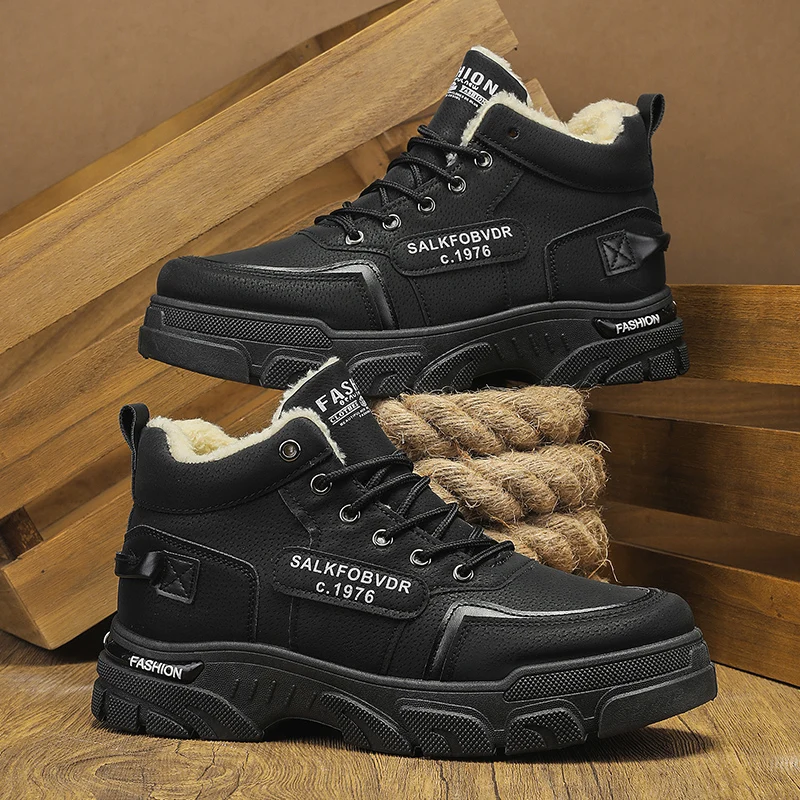 Зимние мужские плюшевые ботинки