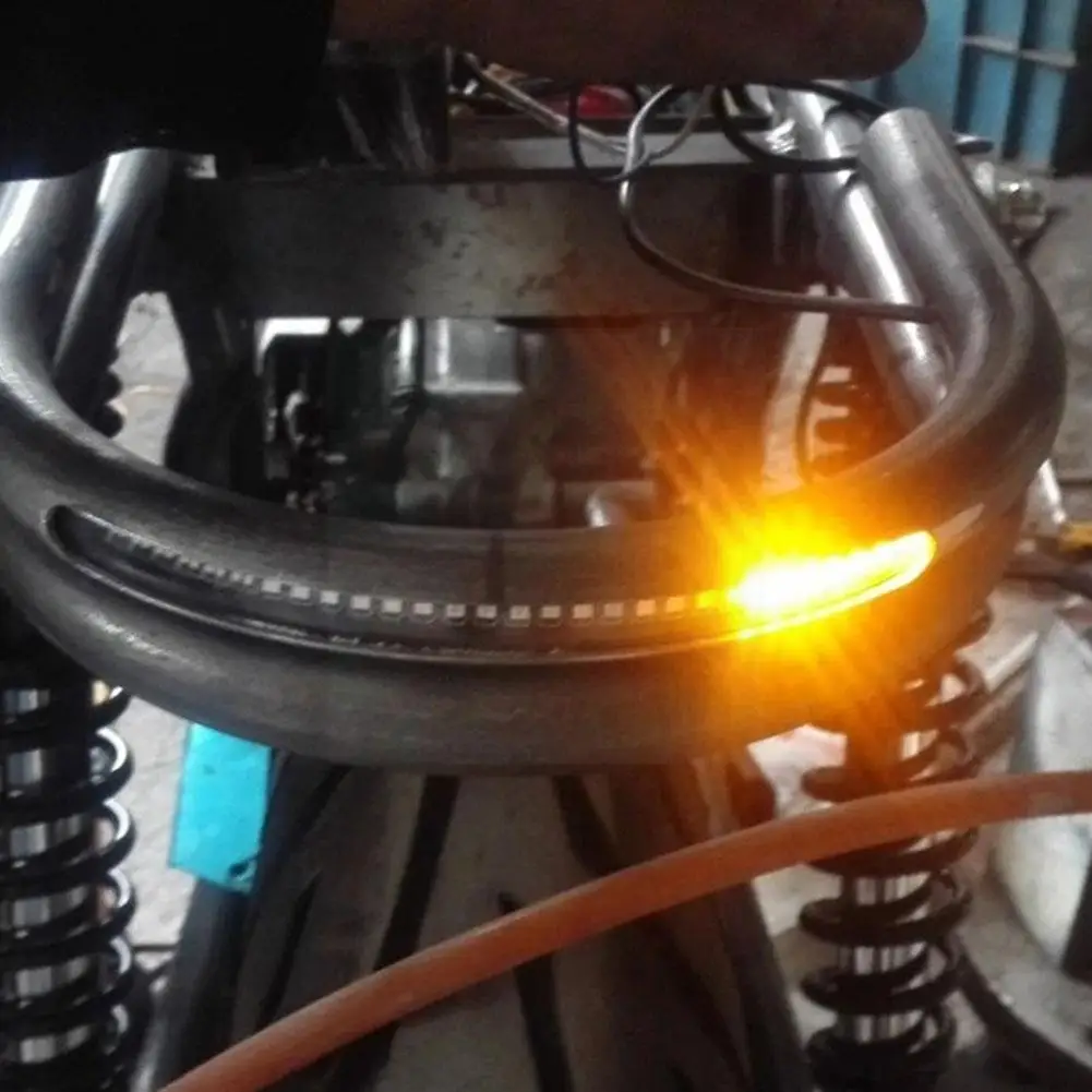 

Motorbike Rear Frame Hoop Led Stop Lights Signals Frame 1" Tube Loop For Cb Xs Gs Cafe Racer W3g7
