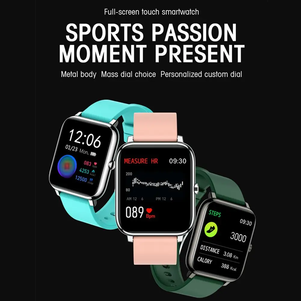 

P22 Smart Watch Waterproof Fitness Sport Watch P2 Heart Rate Tracker Call Message Reminder Bluetooth Smartwatch For Android IOS