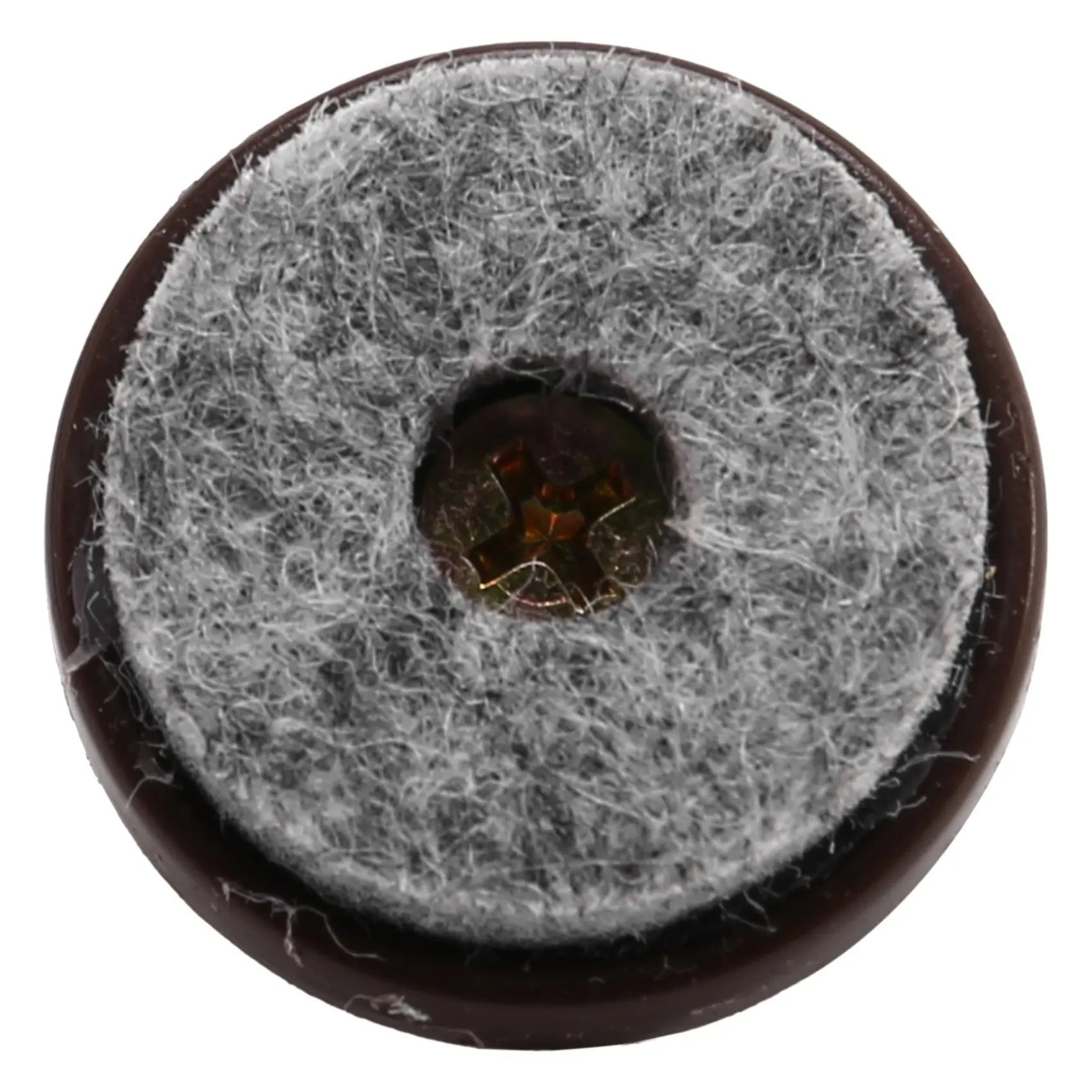 

50 Pcs 1-1/8inch Felt Pads for Furniture Round Screw-in Sliders for Chair Legs, Floor Gliders to Hardwood, Brown