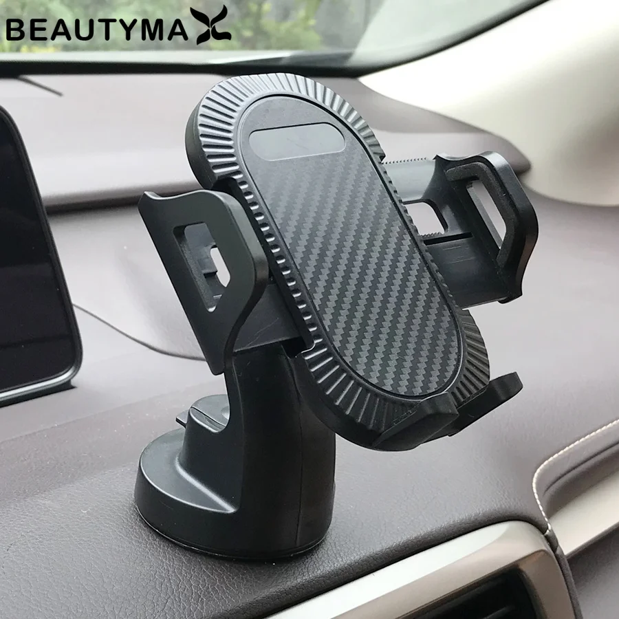 Автомобильный держатель для телефона BEAUTYMAX на присоске подставка с креплением