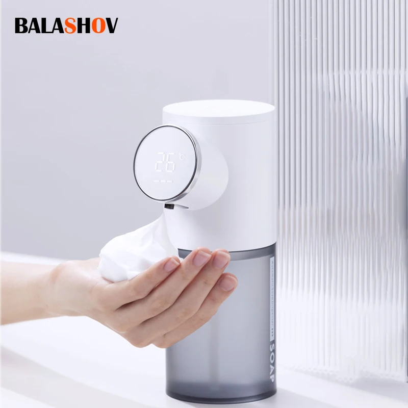 

USB Charging Smart Soap Dispenser Touchless Sensor Liquid Dispenser Hand Sanitizer Foam Machine with Temperature Display