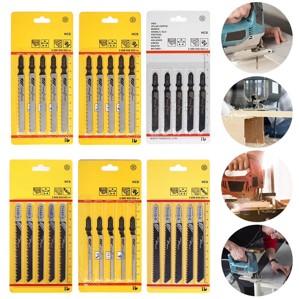 

30pcs Universal Jig Saw Blade Set HCS High Carbon Steel Assorted Blades Jig Saw Knife T101AO/T118G/T144D/T111C/T101B