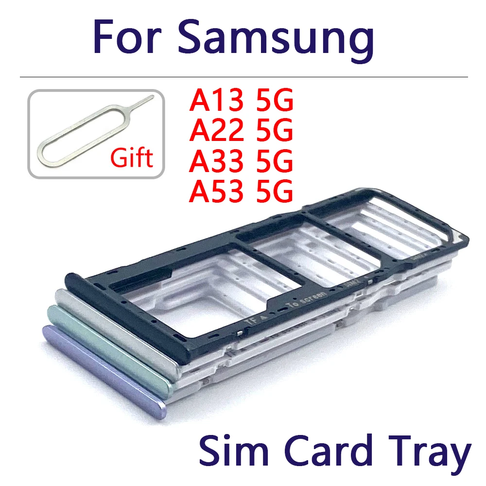 

Sim Dual Card Socket Slot Tray Reader Holder For Samsung Galaxy A13 A22 A33 A53 5G Sim Port Tray Replacement Spare Parts