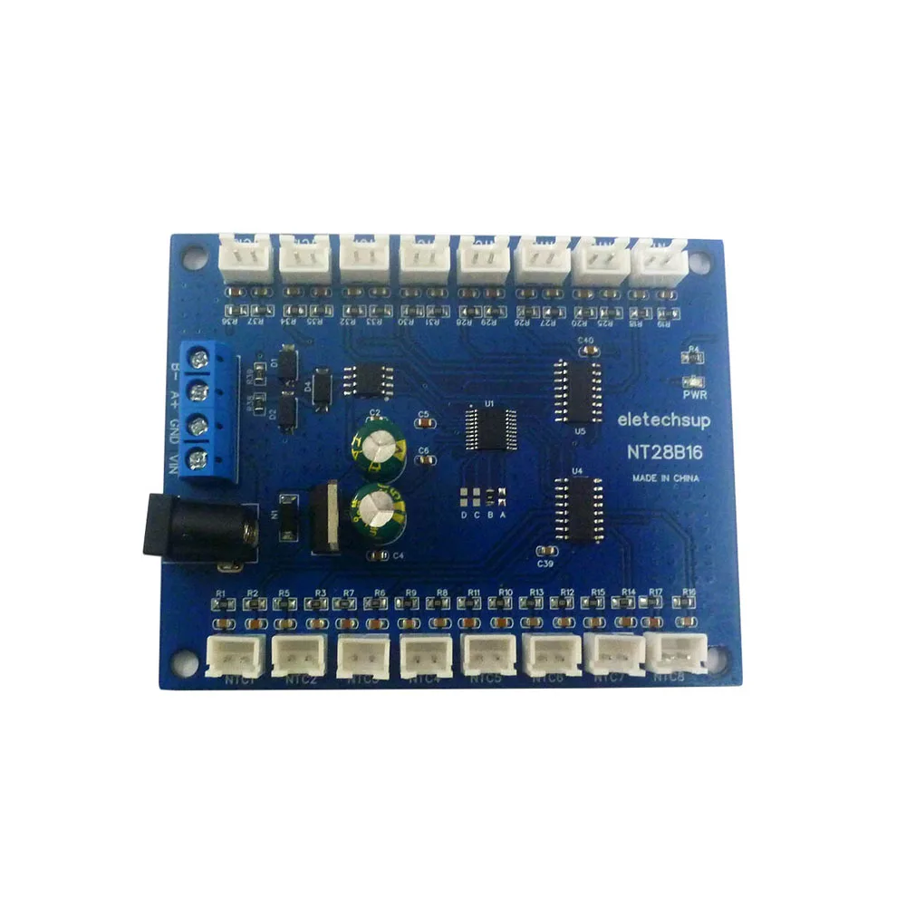 

10K/20K/50K/100K 16Ch RS485 Temperature Collector Board Modbus RTU Paperless Recorder with 10K/20K/50K/100K B3950 NTC Sensor