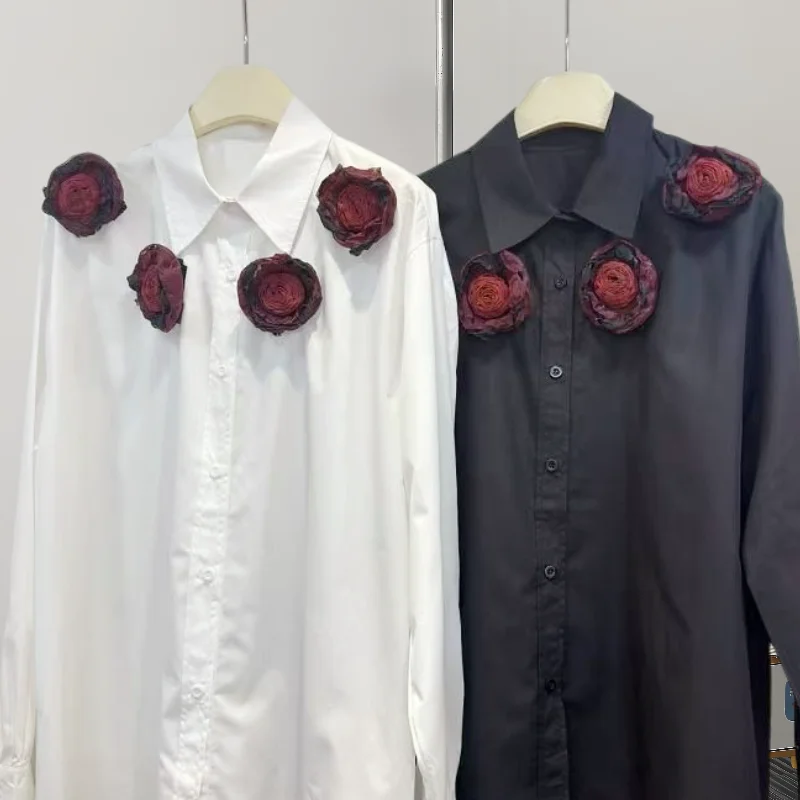 EWQ винтажный летний тонкий новый топ с цветочным узором однобортная рубашка