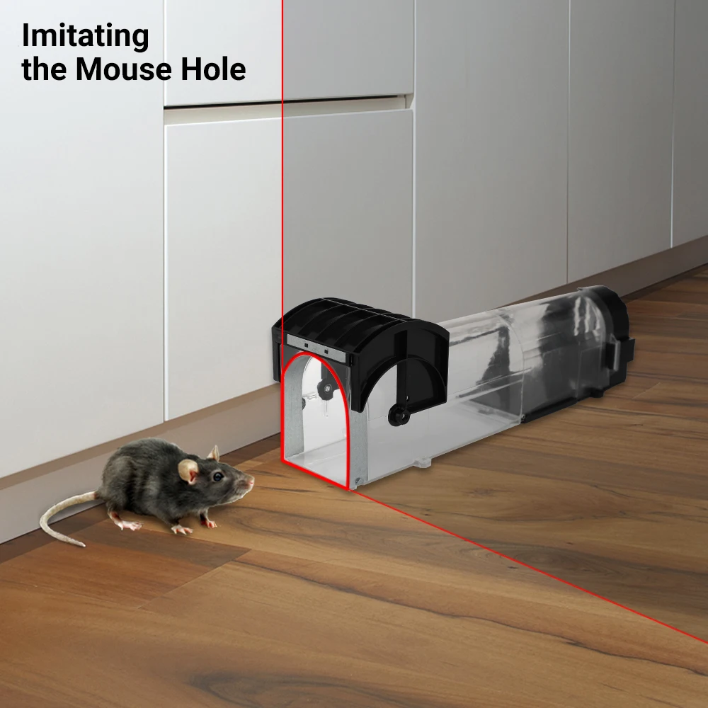 

Smart Self-locking Mousetrap Pest Reject Transparent Household Mouse Catcher Reusable Indoor Outdoor Rat Trap Mouse Traps