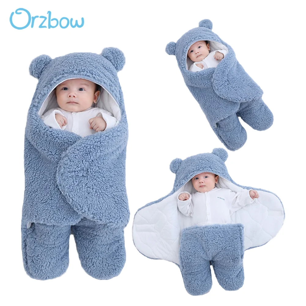 

Orzbow Baby Wrap Blankets Soft Newborn Baby Sleeping Bag Envelope for Infant Sleepsack Cotton Thicken Hug Quilt Baby 0-12 Months