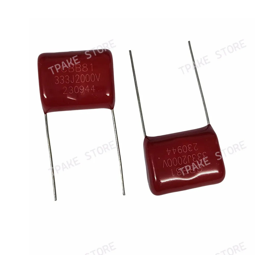 Фото 10 шт. CBB81 333J2000V 0.033uF 2KV 33NF Полипропиленовый пленочный конденсатор 20 мм 2000V333J-P20 №3
