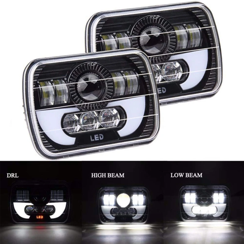 

Car Modification Headlamp Daytime Running Lights Square 7 Inch (5X7)/(7X6) LED Truck Headlights for Wrangler D0UC