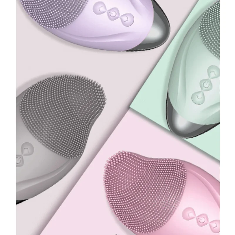 Электрическая силиконовая щетка для ухода за кожей лица ультразвуковая