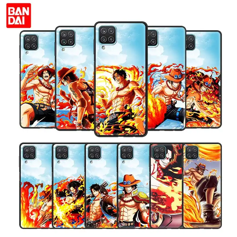 

One Piece Ace Fire Anime Case for Samsung Galaxy A12 A52 A32 A72 A22 A02 A21 A51 A21s A02s 4G 5G Shell Soft Silicone Cover Back