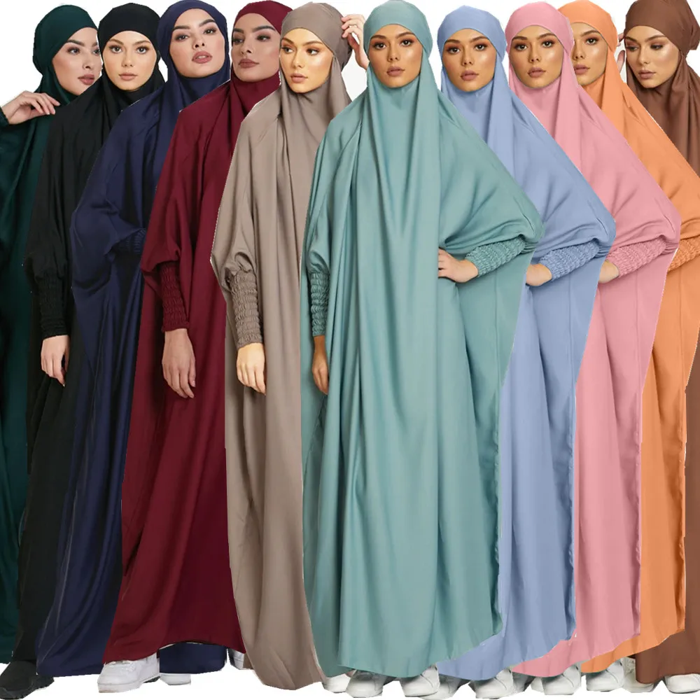 Eid, модное платье с капюшоном, длинное платье для молитвы, джилбаб, абайя, химар, платье с полным покрытием, мусульманская одежда Niqab