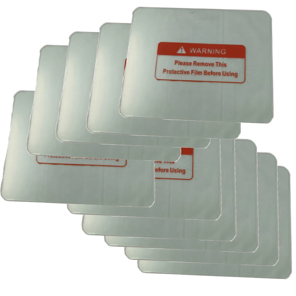 

10 шт., прозрачный защитный лист для ПК, сварочный щит, сменная защитная пластина для линз, сварочный шлем, маска 115 мм x 90 мм, сварочный аппарат