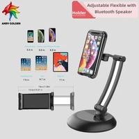 phonetablet stand holder adjustable flexible with bluetooth speaker for ipad pro11 xiaomi samsung huawei 4 5 11 inch tab holder