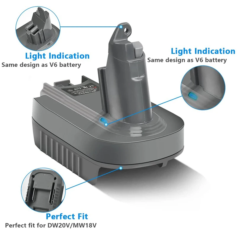 Преобразователь аккумулятора для Makita/Dewalt/Milwaukee 18 в преобразователь Dyson V6 V7 V8