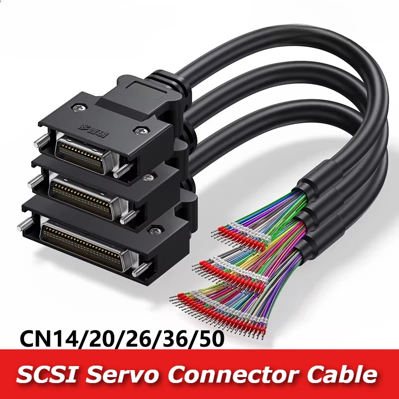 Фото Кабель управления IO Servo SCSI DB15 20 25 26 DB44 DB50 с контактами и терминалом CN1 для Panasonic, Mitsubishi, Yaskawa, Delta №1
