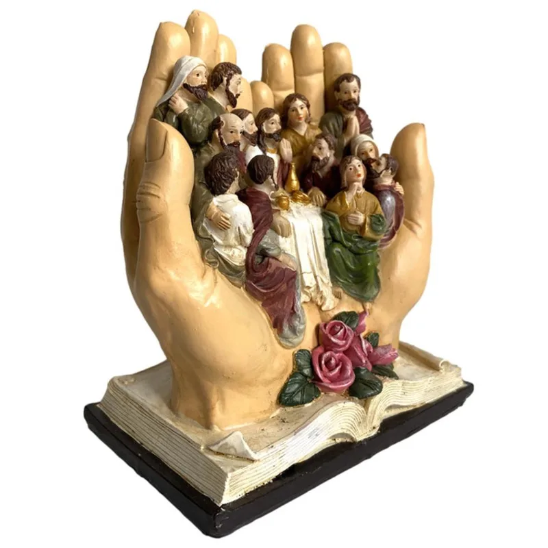 

Jesus Resin Religious Statue Hand Figurine For Christmas Church Home Decoration Sculpture Drop Shipping Wholesale Art Supplies