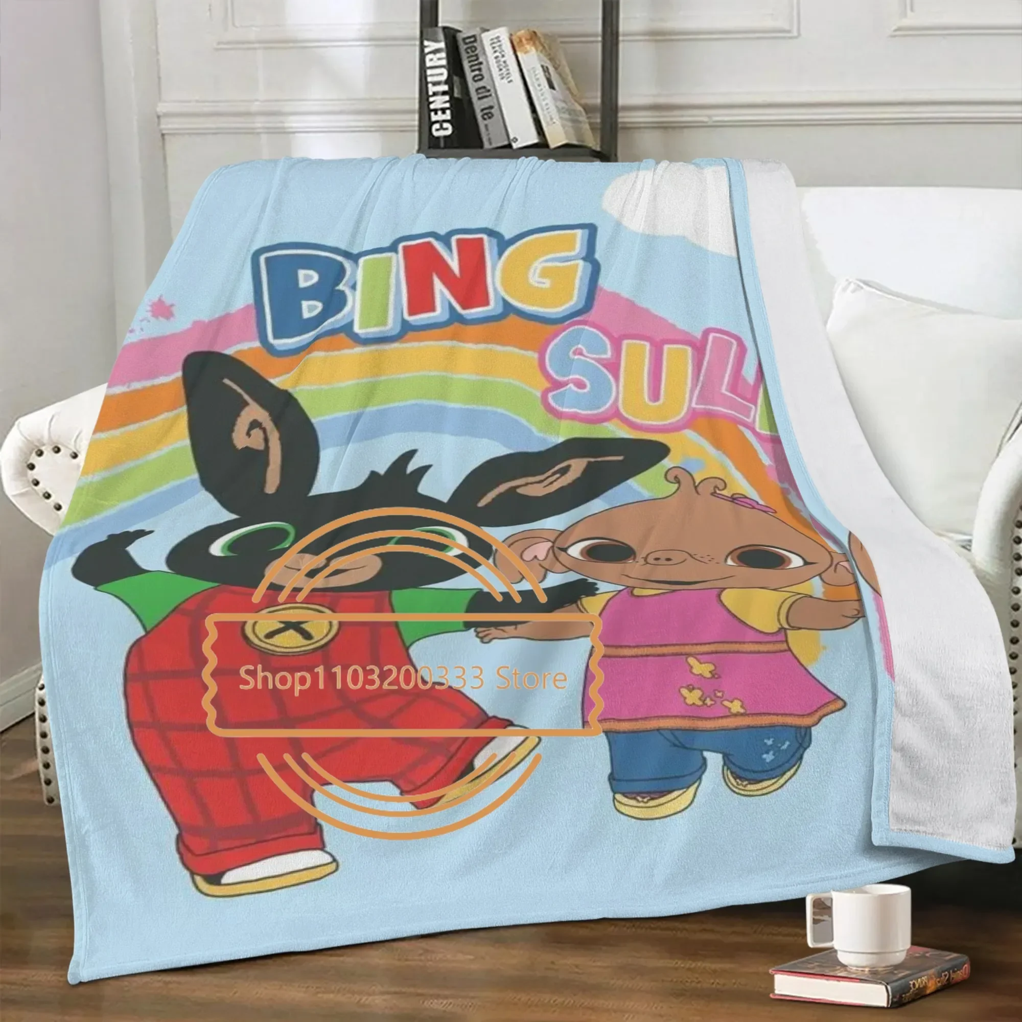 Bing Rabbit Cartoon Printing Blanket Four Seasons Warm Nap Home Bedroom Sofa Camping Children's Birthday Gift
