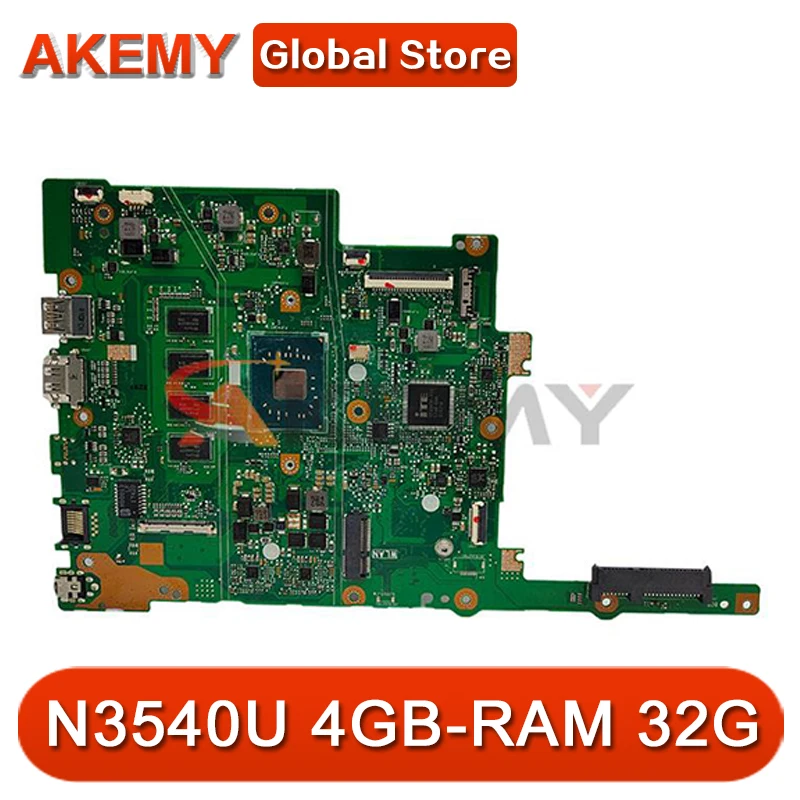 

E402NA для ASUS E402N E502N E402NA E502NA R417N материнская плата Laotop с процессором N3540U 4GB-RAM 32G SSD 100% полностью протестирована