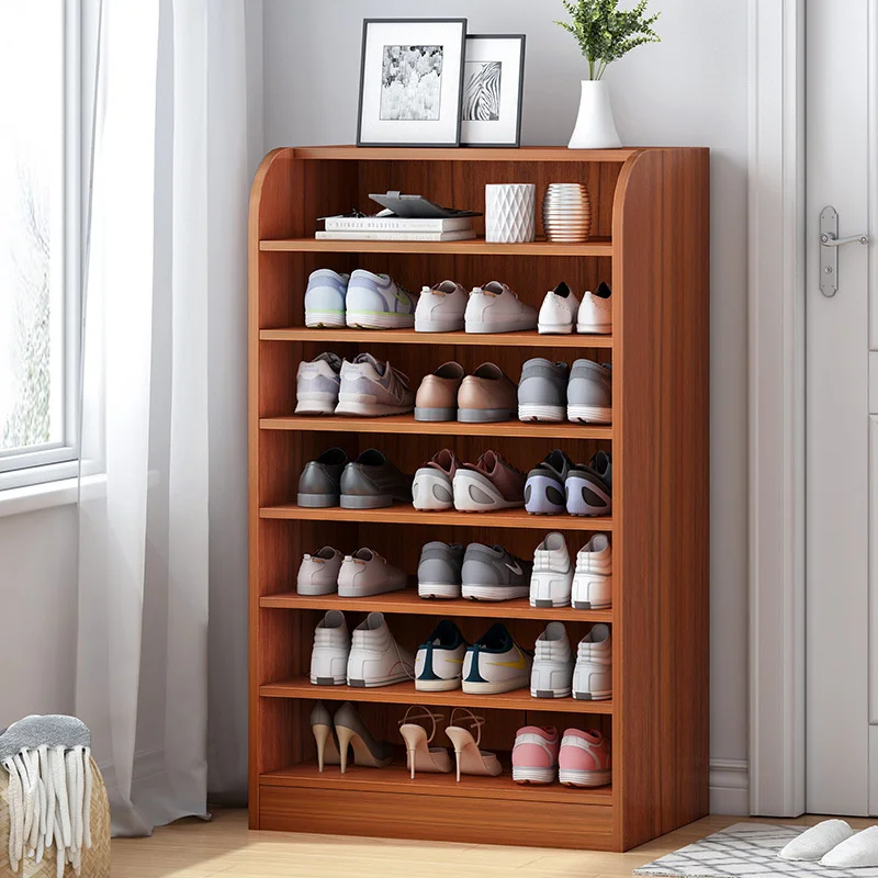 

Shoe Rack Simple Entrance Multi-layer Shoes Storage Home Indoor Good-looking Solid Wood Color No Door For Shoes Storage
