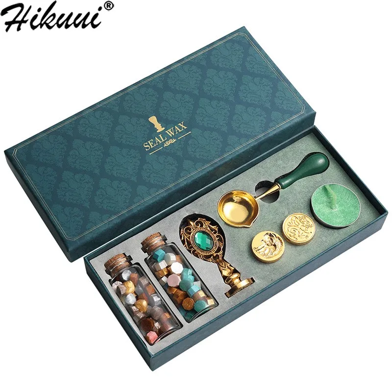 

Коробка для печати набор восков с деревянными искусственными элементами, декоративный воск для праздника, вечеринки, свадьбы, приглашения, ...