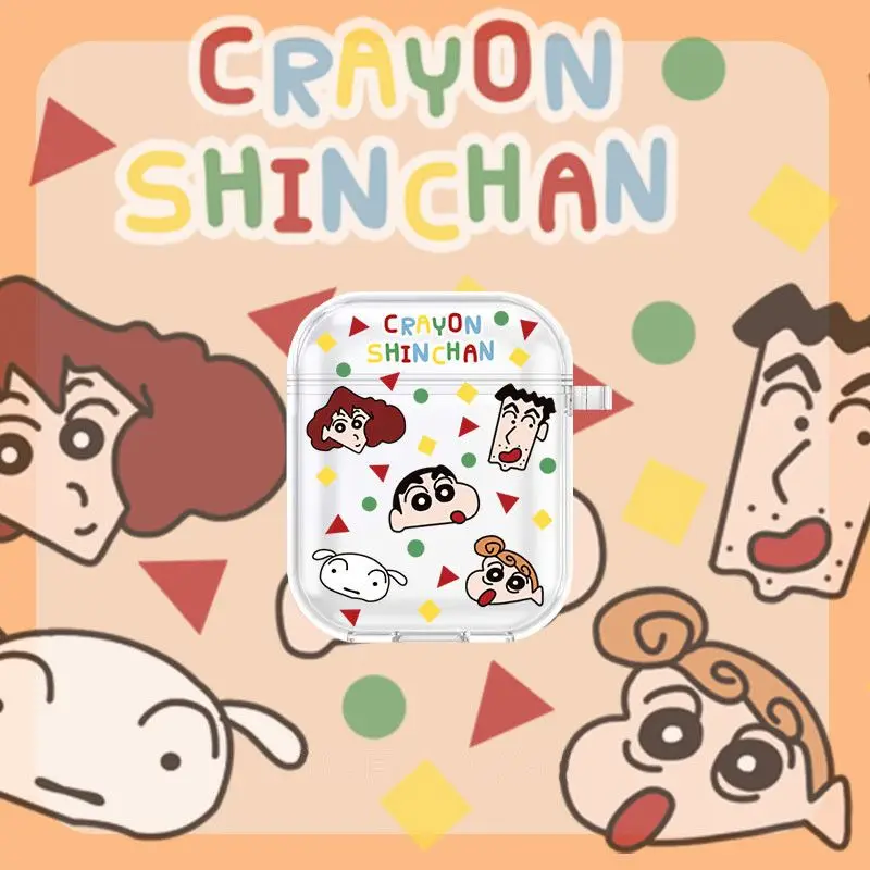 

Применимо к Airpods 1 / 2 / Pro / 3 прозрачный мягкий силиконовый чехол Crayon Shin Chan чехол для беспроводной Bluetooth-гарнитуры