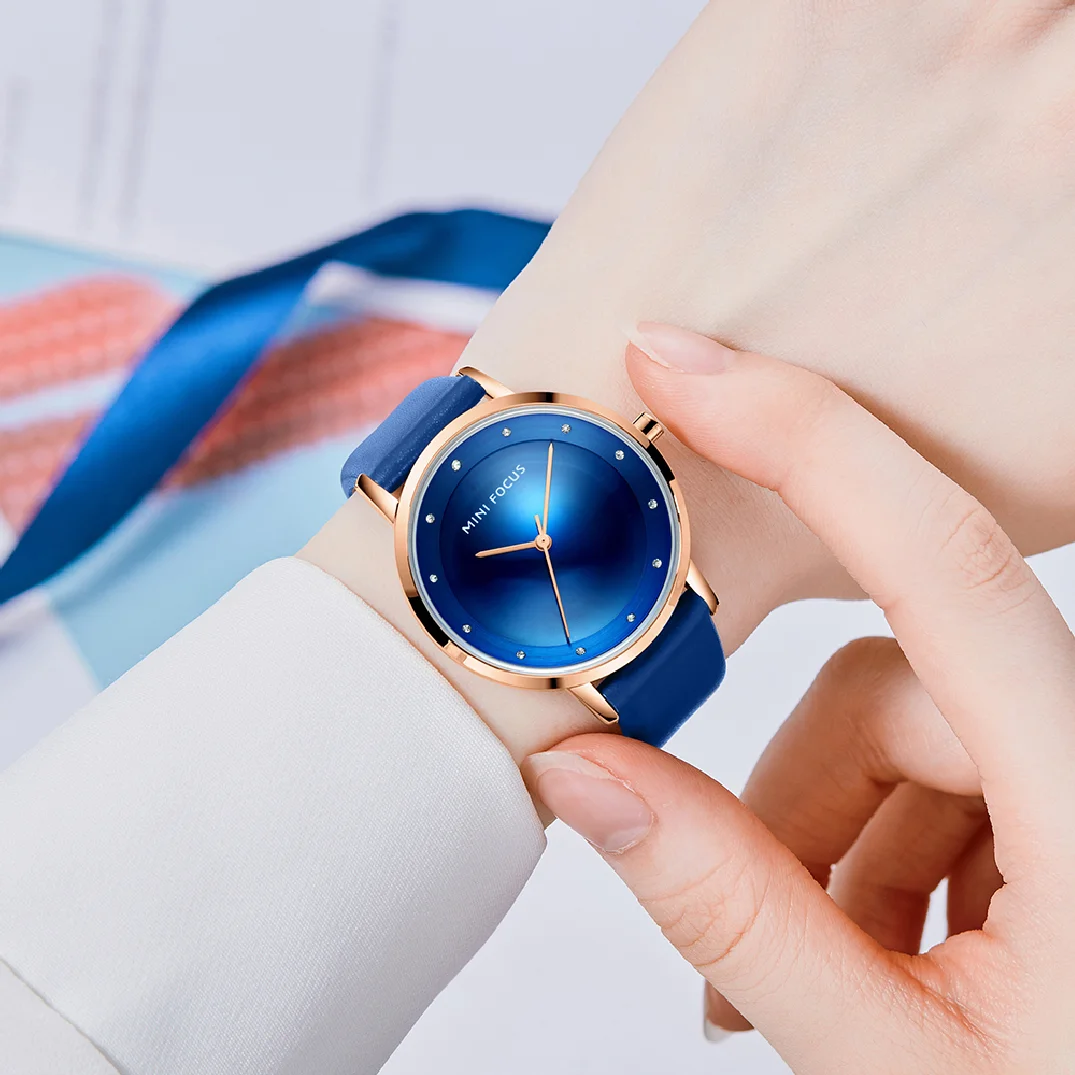 MINI FOCUS Ultra-thin Women Quartz Watch Luxury Female Clock Fashion Ladie Dress Waterproof  LeatherWristwatch  Relogio Feminino enlarge