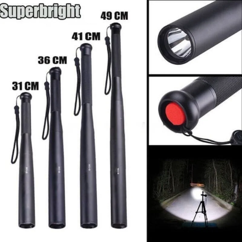 

Led Flashlight Emergency Self-defense Outdoor Lighting Far Baseball Bat Waterproof Super Bright Ball Bat Aluminum Flashlight