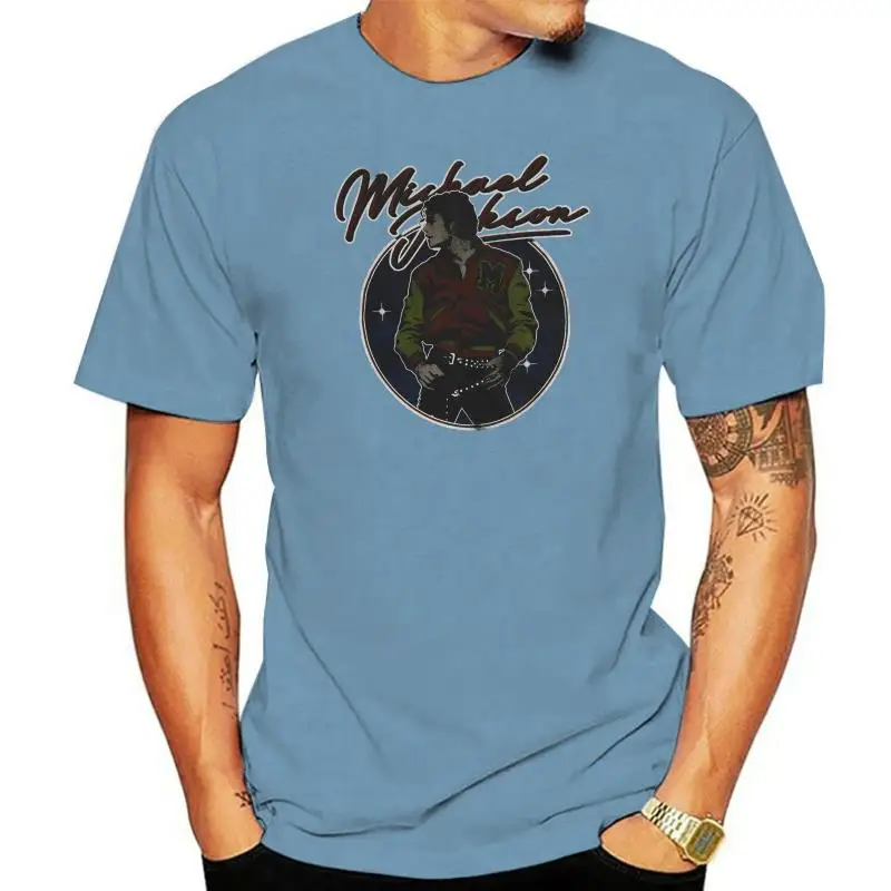

Michael Jackson MenS Mj Thriller Varsity Jacket T-Shirt Black Festive Tee Shirt
