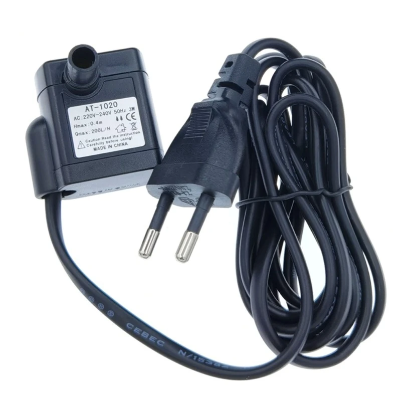 

AC110V/220V 3W Quiet Water Pump Flow Rate Waterproof Brushless Pump Mini Water Filter Fish Fountain Pump EU/US Plug KXRE